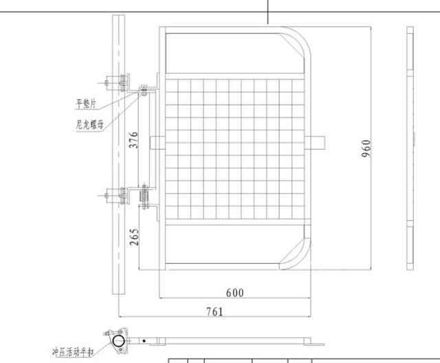 የፀደይ መሰላል መዳረሻ የመነጩ የመነሻነት ስሜት ቀስቃሽ የደህንነት በር 